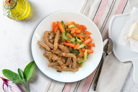 Arista all'arancia con verdure estive
