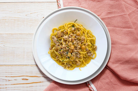 Capelli d'angelo al ragù di coniglio