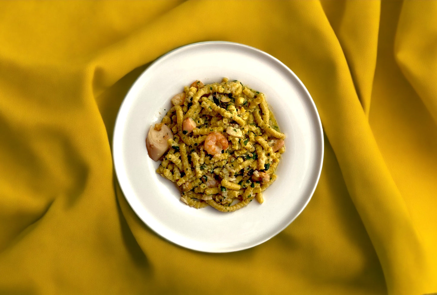 Passatelli ai frutti di mare in bianco
