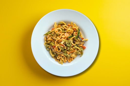 Gramigna primavera con verdure julienne