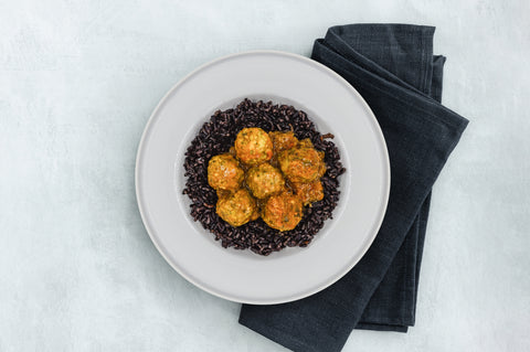 Polpette di verdure e riso nero integrale