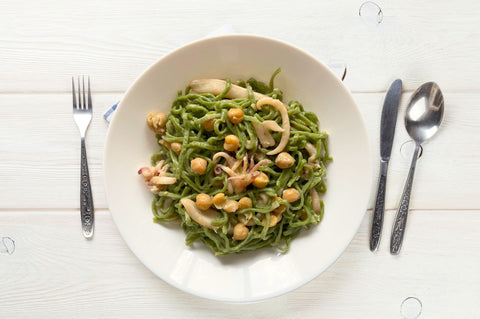 Tagliatelline calamari e ceci
