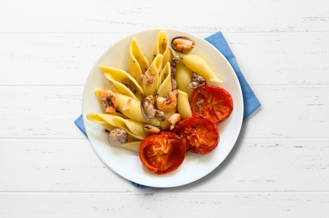 Schiscetta ciabattoni di mare e pomodori